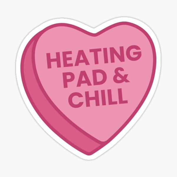 Item preview, heating pad and chill candy heart designed and sold by triplewatersign.