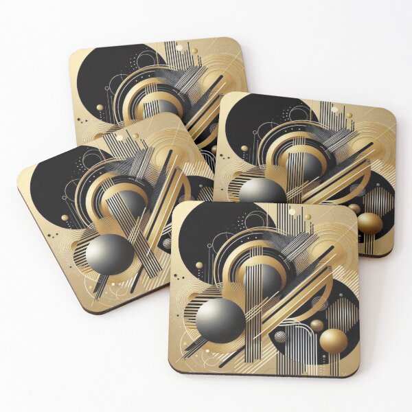 Item preview, Gold Black Abstract designed and sold by ProductBae.