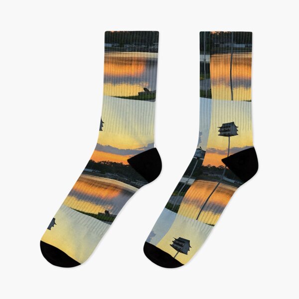 Item preview, Sunset reflection and birds silhouettes  designed and sold by Zina Stromberg.