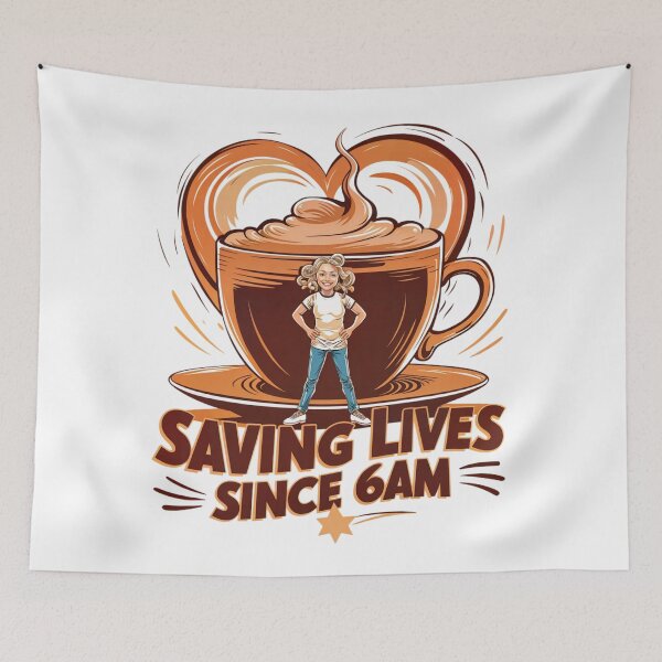 Item preview, Saving Lives Since 6am Coffee Barista,  For  barista,for a waiter, for a coffee shop designed and sold by winnermemes.