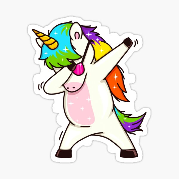 Dab Emoji Stickers Redbubble - dab unicorn xd roblox