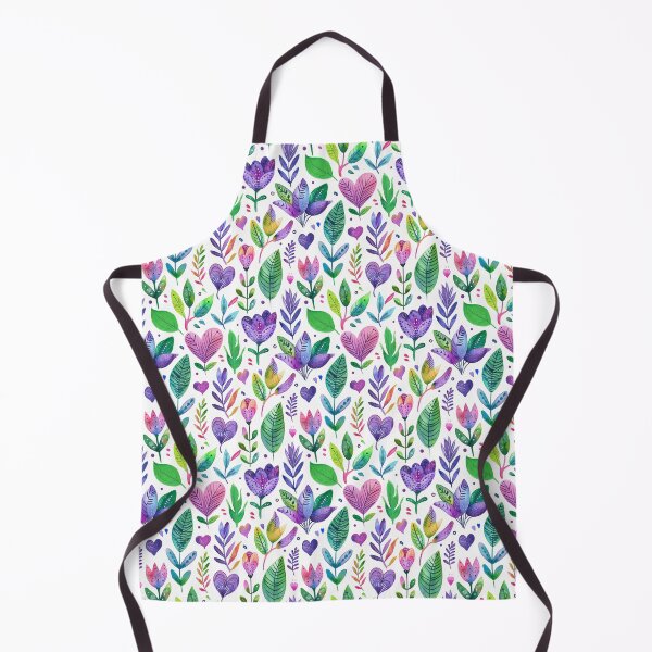 Item preview, Pink and Purple Flower and Greenery Pattern and Stamp Design designed and sold by adriaquart.