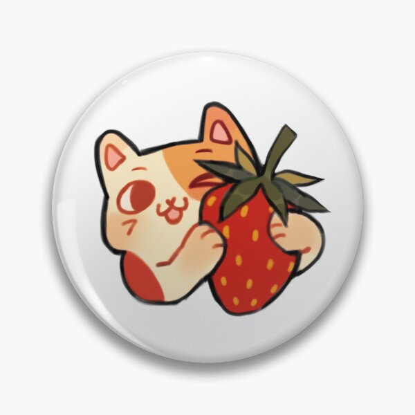 Item preview, Cat and a strawberry designed and sold by AprilShragaRB.