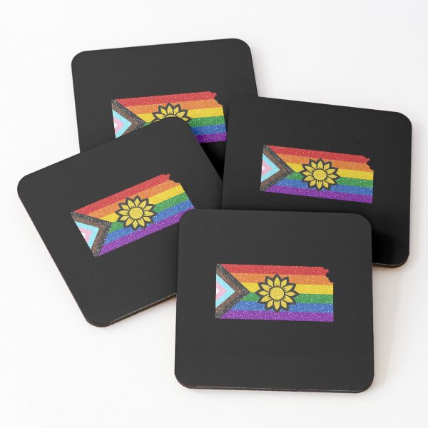 Item preview, Kansas Progress Pride Flag - LGBTQ Rainbow Flag designed and sold by shaggylocks.