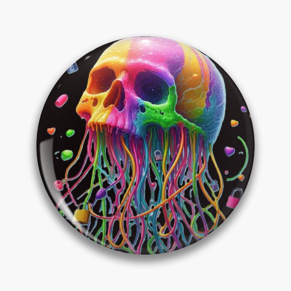 Item preview, Skull - jellyfish. Colorful print on a T-shirt T-shirt for boys and girls designed and sold by PrinceskiKinii.