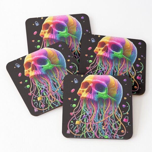 Item preview, Skull - jellyfish. Colorful print on a T-shirt T-shirt for boys and girls designed and sold by PrinceskiKinii.