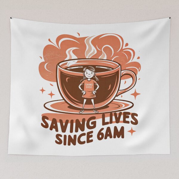 Item preview, Saving Lives Since 6am Coffee Barista,  For  barista,for a waiter, for a coffee shop designed and sold by winnermemes.