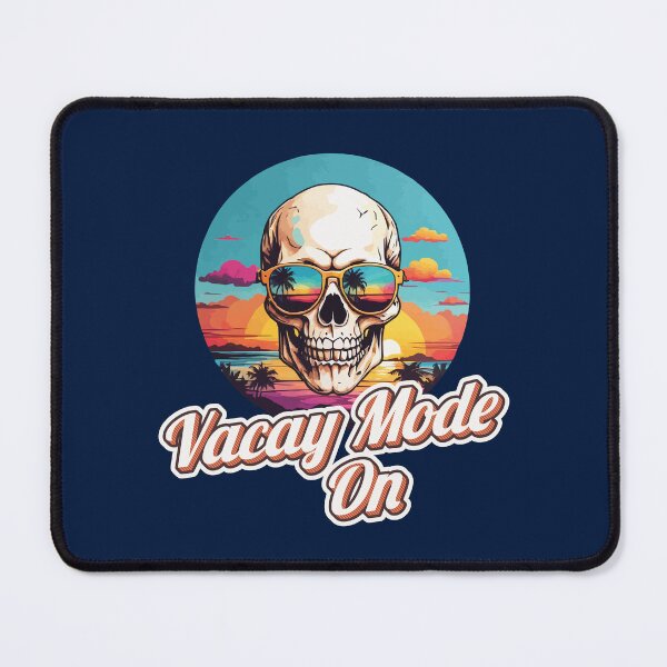 Item preview, Vacay Mode On Sunset Beach Tropical Skull Wearing Sunglasses Vacation Mode  designed and sold by thecatcouch.