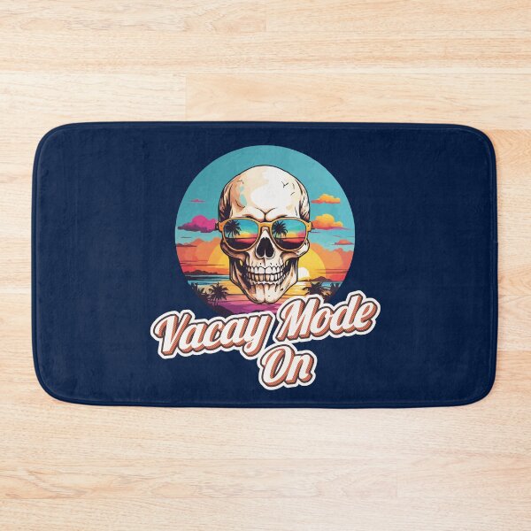 Item preview, Vacay Mode On Sunset Beach Tropical Skull Wearing Sunglasses Vacation Mode  designed and sold by thecatcouch.