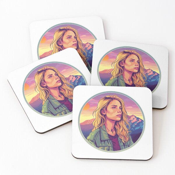 Item preview, Adorable Blonde Girl And Mountains designed and sold by NicolasGlowArt.