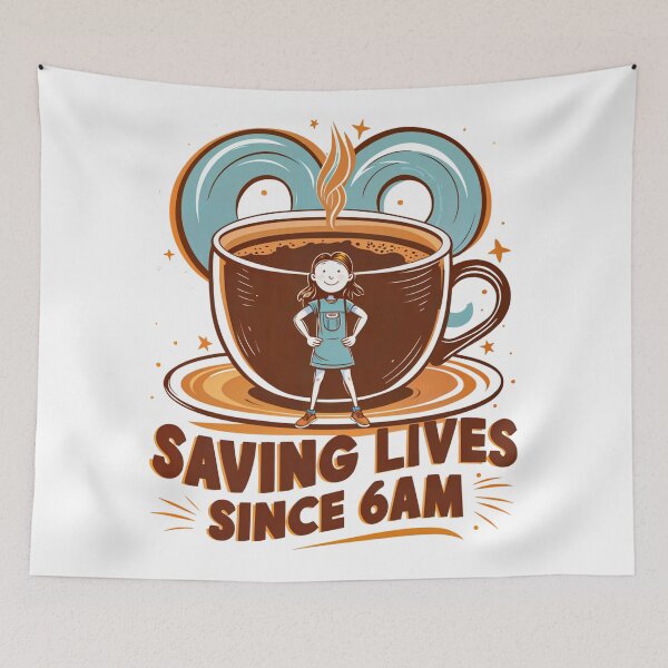 Item preview, Saving Lives Since 6am  designed and sold by winnermemes.