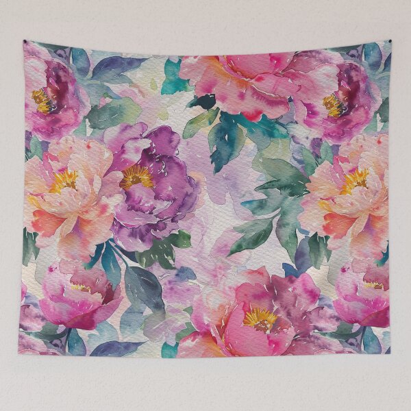 Item preview, Spring & Summer Garden Watercolor Flowers Pattern designed and sold by MahsaWatercolor.