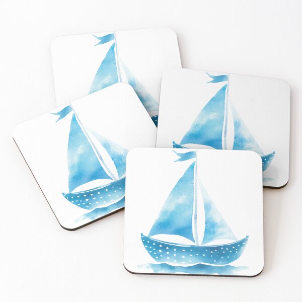 Item preview, Watercolor Boat Design for Nautical Decor designed and sold by WishMerge.