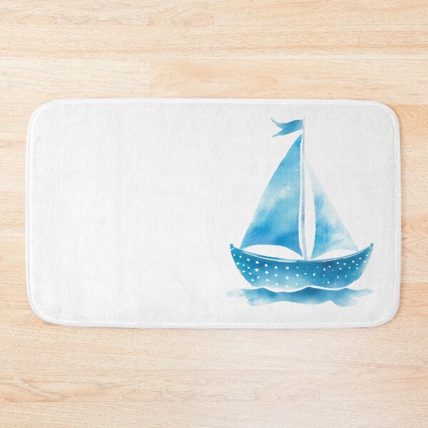 Item preview, Watercolor Boat Design for Nautical Decor designed and sold by WishMerge.