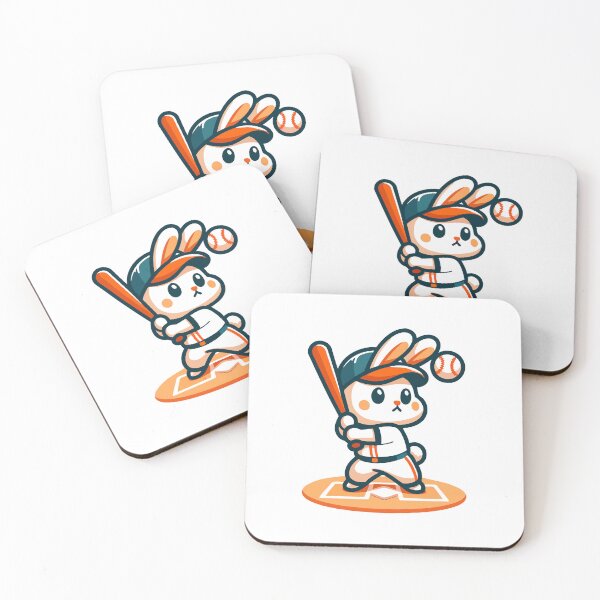 Item preview, Home Run Hero Bunny - Cute Baseball Rabbit designed and sold by Akioos.