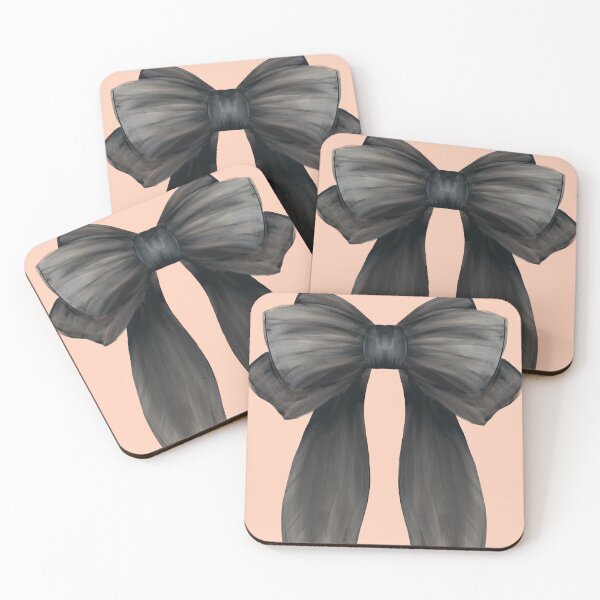 Item preview, Large black bow on pink designed and sold by Artlizzard.