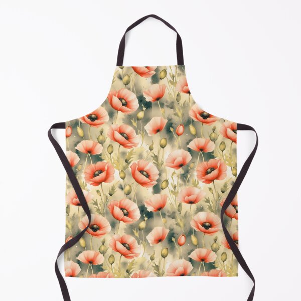 Item preview, Watercolor Abstract Orange Poppies, Blossom Pretty Flowers Pattern designed and sold by dmr studio.