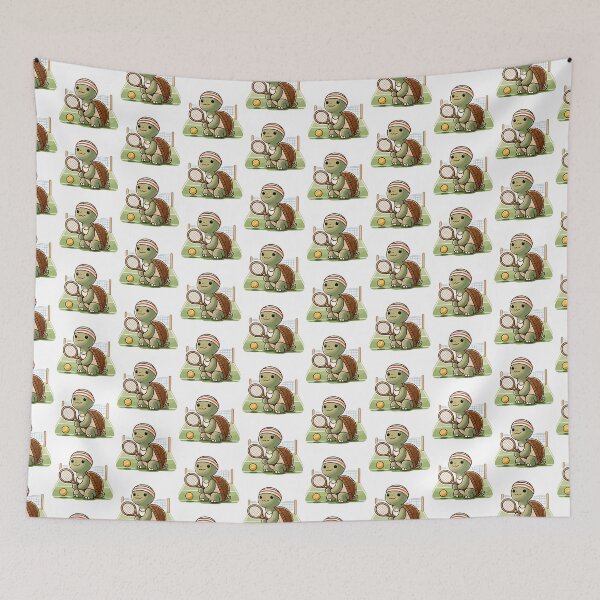 Item preview, Cute Tennis Playing Turtle Cartoon designed and sold by Akioos.
