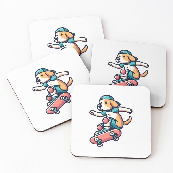 Item preview, Adorable Skateboarding Dog Cartoon designed and sold by Akioos.