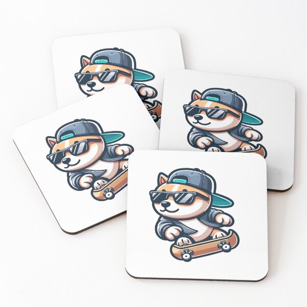 Item preview, Cool Skateboarding Dog with Sunglasses Cartoon designed and sold by Akioos.