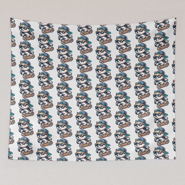 Item preview, Cool Skateboarding Dog with Sunglasses Cartoon designed and sold by Akioos.
