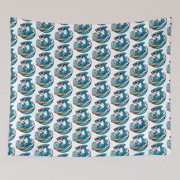 Item preview, Cool Surfing Shark with Sunglasses Cartoon designed and sold by Akioos.