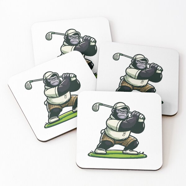 Item preview, Fierce Golfing Gorilla Cartoon designed and sold by Akioos.