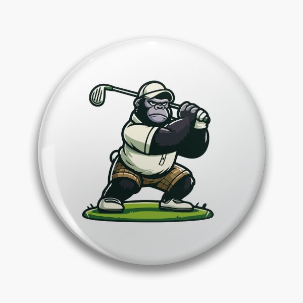 Item preview, Fierce Golfing Gorilla Cartoon designed and sold by Akioos.