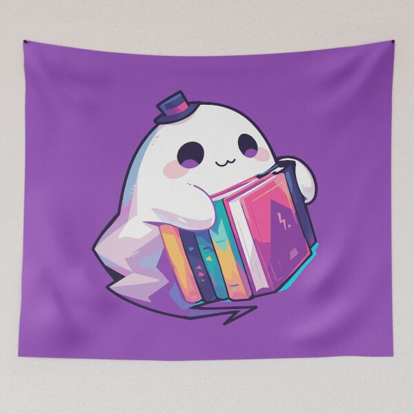 Item preview, Happy Ghost With Books designed and sold by SweetClicks123.