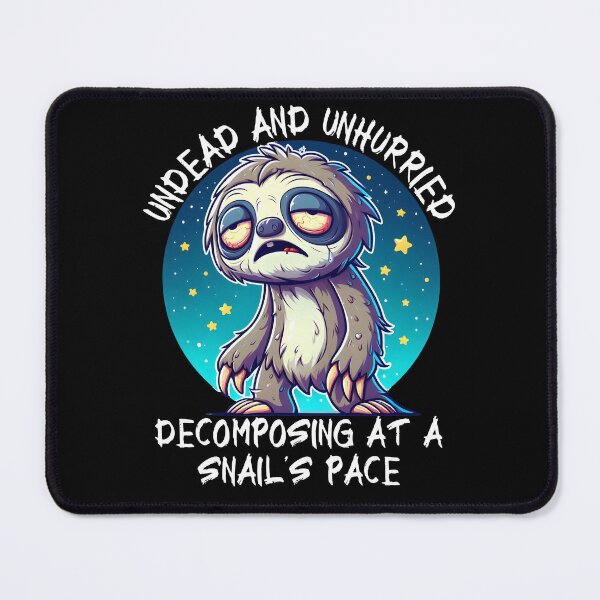 Item preview, Zombie Sloth Undead and Unhurried Decomposing at a Snail's Pace Funny Undead Cartoon designed and sold by André Botes.