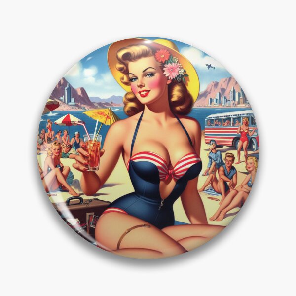 Artikelvorschau, Retro Sommer Badeanzug Pin-up entworfen und verkauft von PulpVintage.