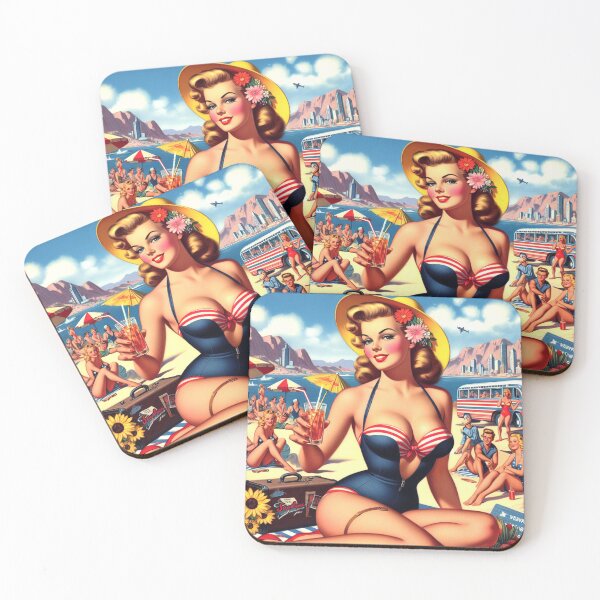 Item preview, Retro Summer Swimsuit Pin-up designed and sold by PulpVintage.