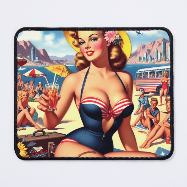 Item preview, Retro Summer Swimsuit Pin-up designed and sold by PulpVintage.