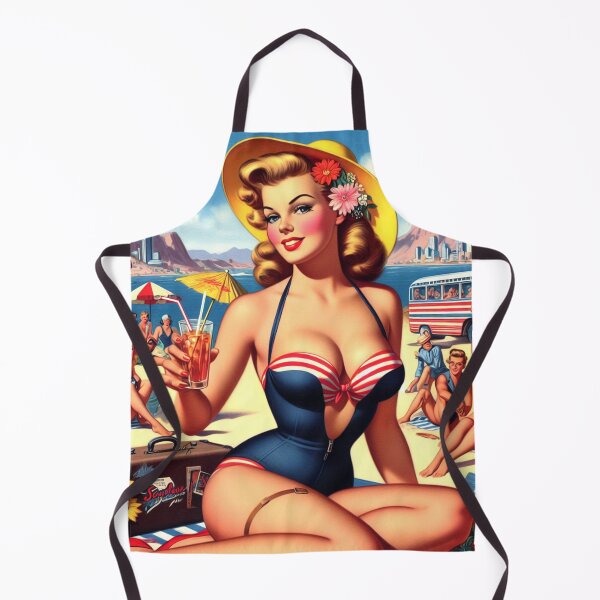 Aperçu de l'œuvre Maillot de bain d'été rétro Pin-up créée et vendue par PulpVintage.