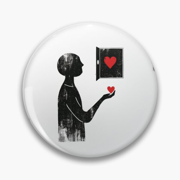 Item preview, Red Heart in Hand - Minimalist Illustration designed and sold by Piotrek0001.