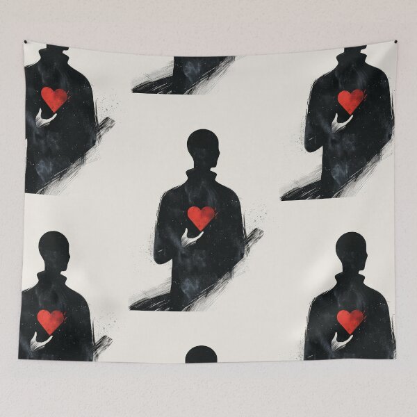 Item preview, Red Heart in Hand - Minimalist Illustration designed and sold by Piotrek0001.