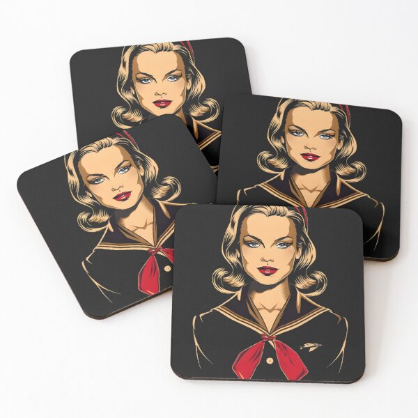Item preview, Blond Scandinavian Stewardess designed and sold by BasedCanvas.