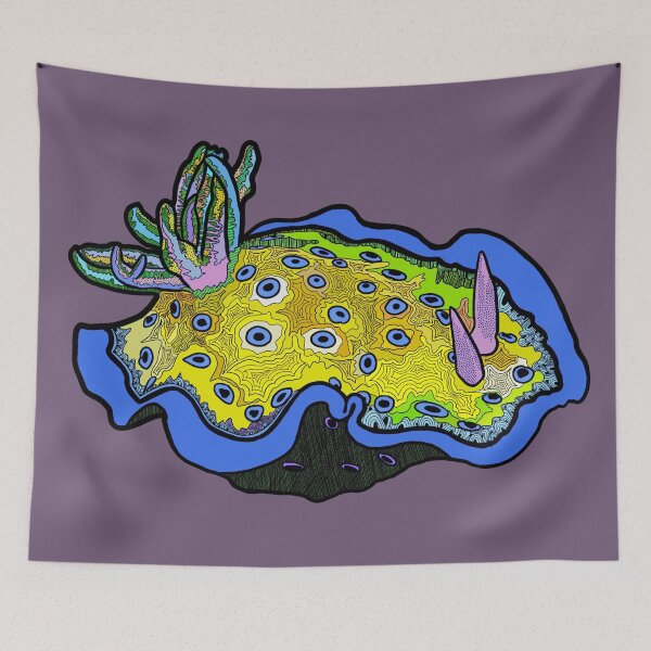 Item preview, Kunie's Chromodoris Sea Slug with Fill Based on Natural Coloration designed and sold by ArtbyDLP.