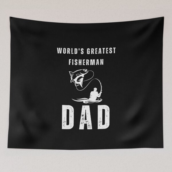 Item preview, "World's Greatest Fisherman Dad" T-Shirt in Black designed and sold by AI-volution.