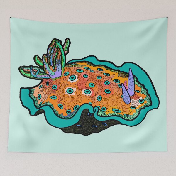 Item preview, Kunie's Chromodoris Sea Slug with Abstract Coloration designed and sold by ArtbyDLP.