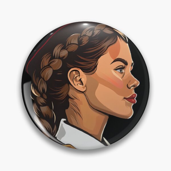 Item preview, Brunette Scandinavian Stewardess designed and sold by BasedCanvas.