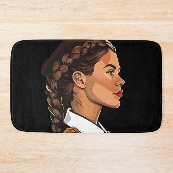 Item preview, Brunette Scandinavian Stewardess designed and sold by BasedCanvas.