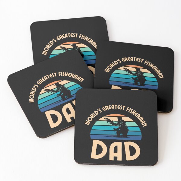 Item preview, "World's Greatest Fisherman Dad" T-Shirt with Sunset Design designed and sold by AI-volution.