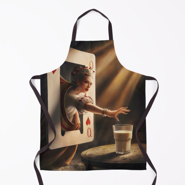 Artikelvorschau, Kartendame greift nach einem Glas Milch entworfen und verkauft von MyHappyArtShop.