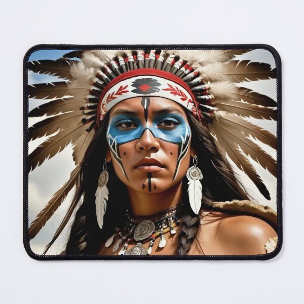 Item preview, Beautiful native American warrior girl designed and sold by metebf.