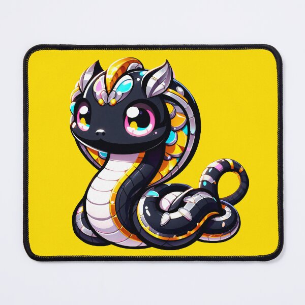 Item preview, Friendly Black Elegant Cartoon Cobra Color Illustration designed and sold by AD-Digital-Art.