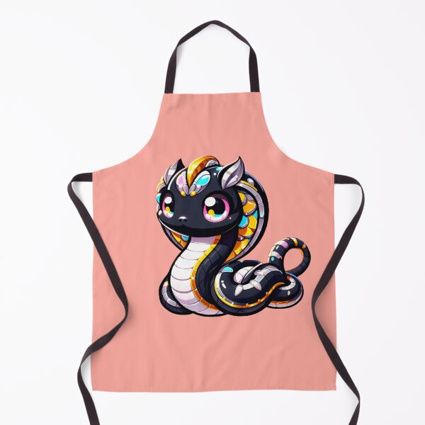 Item preview, Friendly Black Elegant Cartoon Cobra Color Illustration designed and sold by AD-Digital-Art.