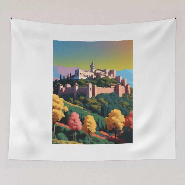 Item preview, Alhambra, Granada, Spain, design in pop art style designed and sold by CreativeSparkzz.