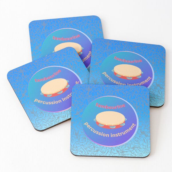Item preview, Tambourine Music Everywhere In Blue Gradient designed and sold by BrightrDayMusicArt.
