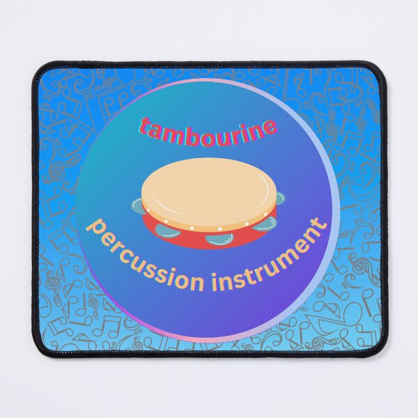Item preview, Tambourine Music Everywhere In Blue Gradient designed and sold by BrightrDayMusicArt.